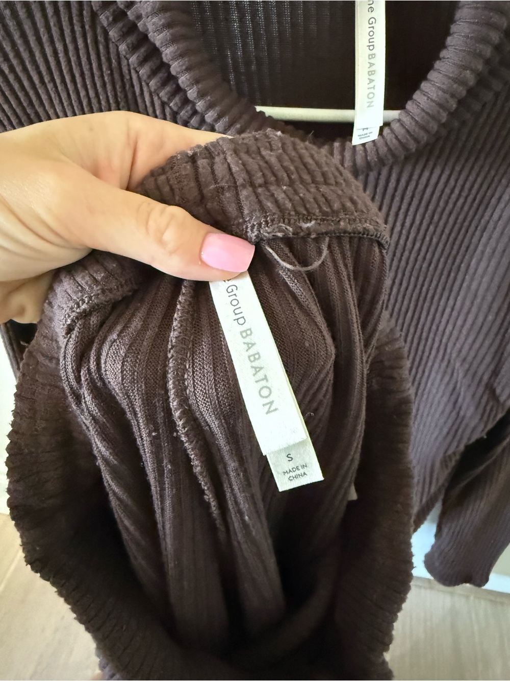 Babaton Ribbed Set - Brown - Picture 2 of 3